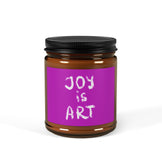 Joy is ART Scented Soy Candle - Multi-Size Amber Jar